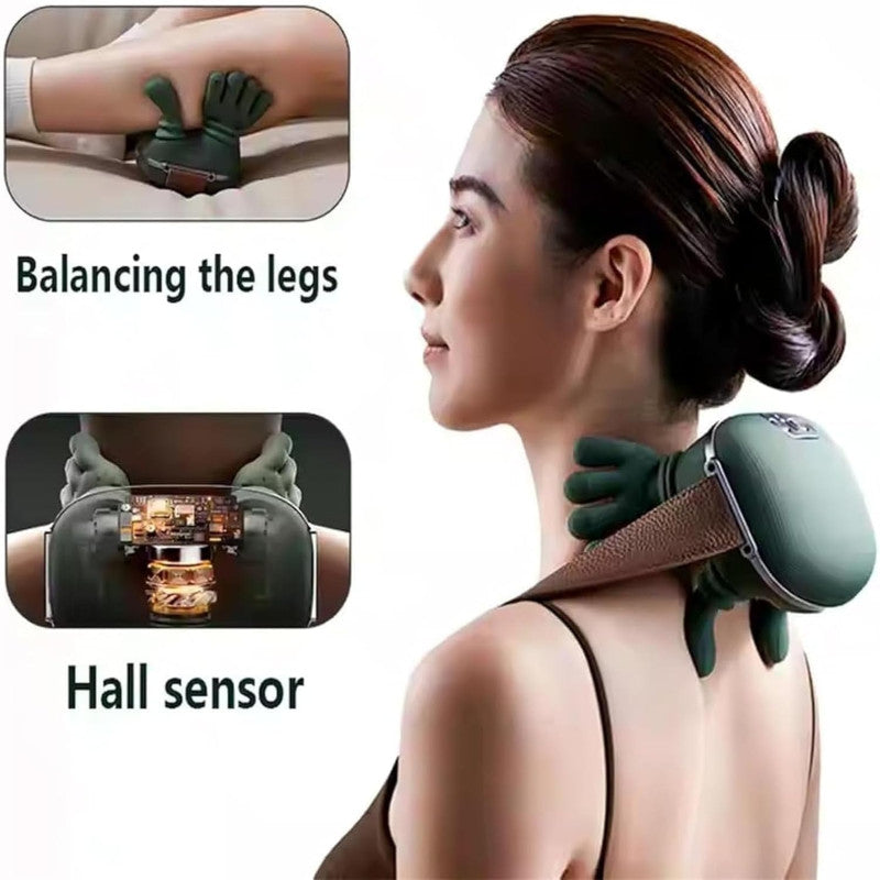 Neck and Back Massager with Heat for Pain Relief, Wireless Portable Shoulder & Back Kneading Massage Pillow