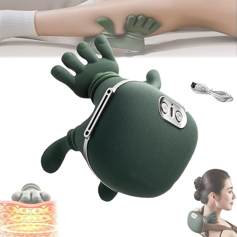 Neck and Back Massager with Heat for Pain Relief, Wireless Portable Shoulder & Back Kneading Massage Pillow