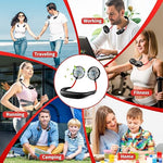 Portable USB Rechargeable Neck Fan – 360° Adjustable Hands-Free Cooling